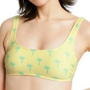 Stoney Clover Lane for Target Yellow Palm Tree Print Bikini Top NWT